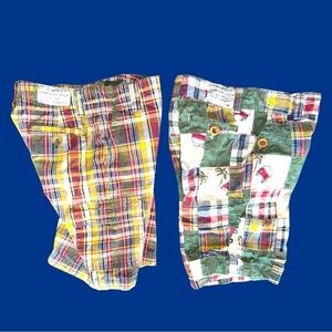 ▶️ Janie and Jack ◀️ PATCHWORK MADRAS boys shorts
